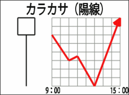 カラカサ（陽線）